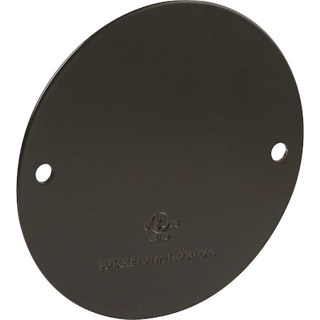 Bell Electrical Box Cover, Round, Steel, Blank/Flat Cover 5374-2